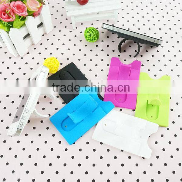 new products 2017 silicone mobile phone card holder with stand cheap phone cases