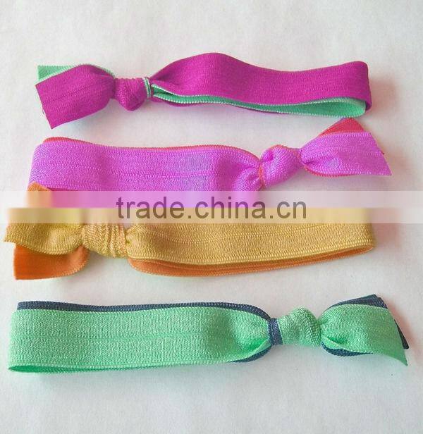 Plain Hot Elastic Hair Tie /popular tie dye knotted hair band