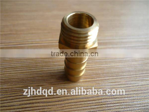 CNC brass male straight hose barb fitting , hose oupling