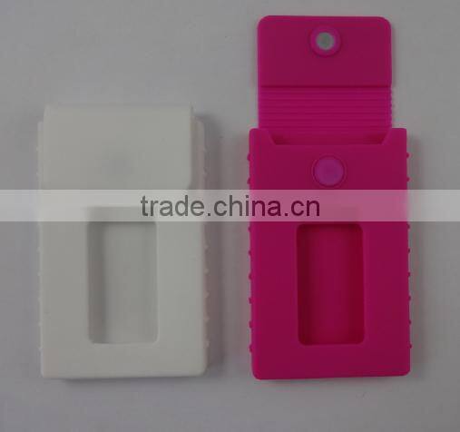 Hot sale pocket bulk business silicone card holder