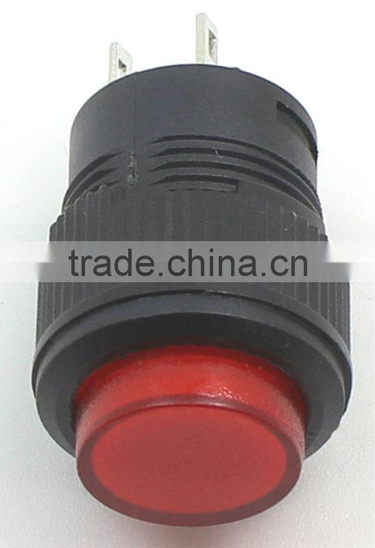 R16-503B OFF-(ON) 16mm Red momentary button push switch