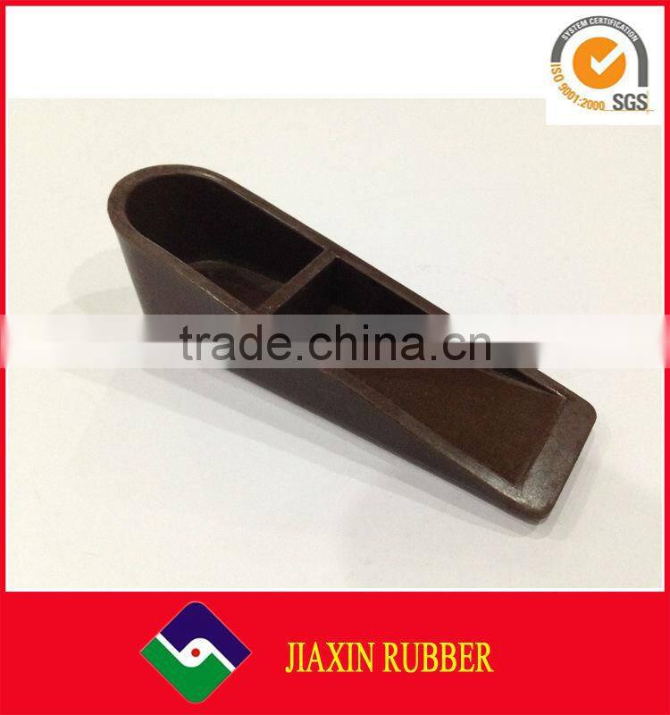 2015 China Manufacturer Black Wedge Decotative Rubber Sliding Door Stopper