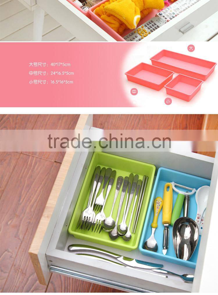 Pure Color desktop storage case Office Home Drawer Organizer-Pink M size