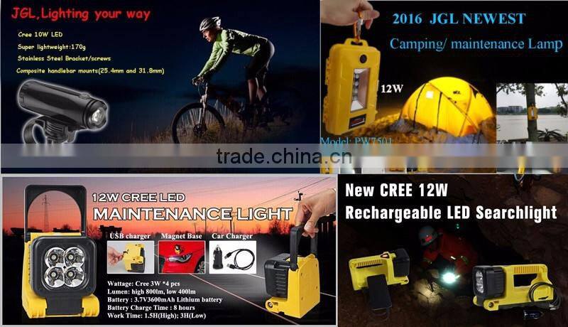 2016 guangzhou smart box security & protection power parts & tools 12W LED watetproof rechargeable light PW7501