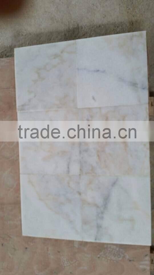good price for guangxi white marble tiles for table top