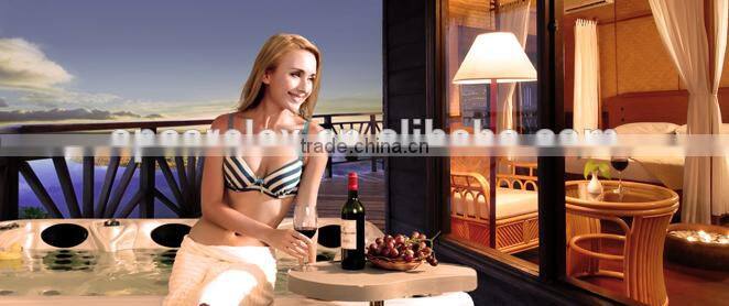 Most Fashion Promotion lucite acrylic spa bath tub with CE approved for 3 aud adults