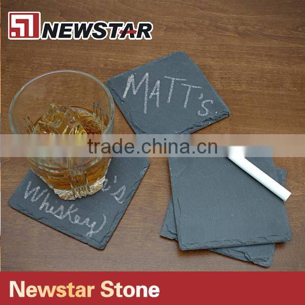 convenient black slate stone serving tray/plate/cup dinnerware