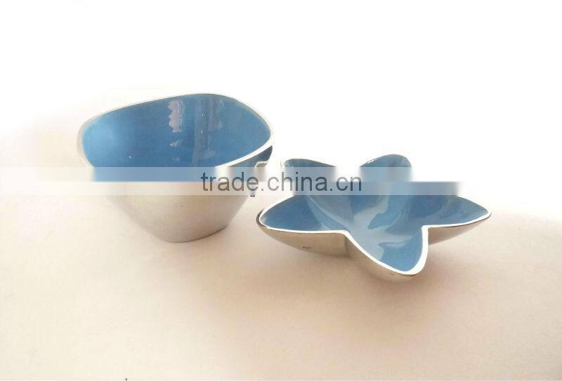 Recycled Aluminium Egg White Enamel Fruit Bowl