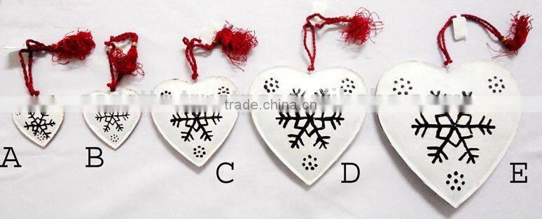 Handmade beautiful christmas decoration beautiful hanging heart