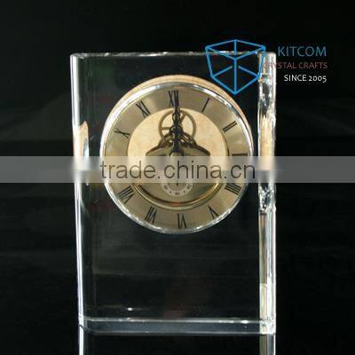 2016 optical crystal clock gift for home decor