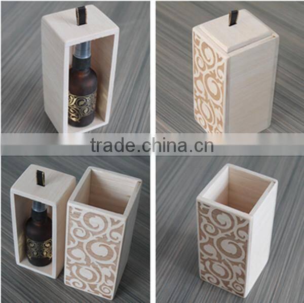 Handmade unfinished custom essential oil packaing wood boxes