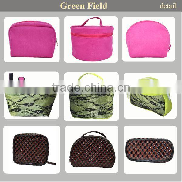 Hot new style black fashion PU toiletry bag for women