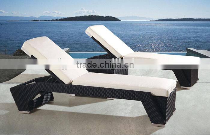 Sigma rattan sunbed outdoor furniture fold up sun loungers for sale