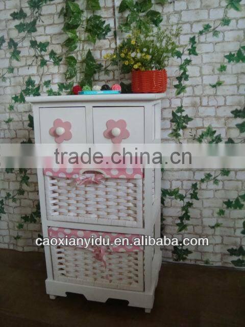 Bedside Cabinet Europe Style White Laundry Cabinet With Pink Drawers Cute Wooden White Wicker Cabinet