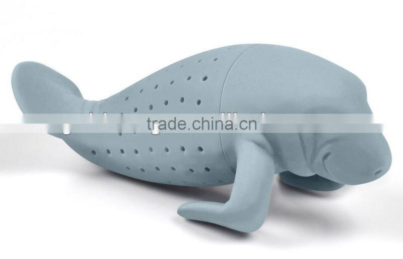manatee animal shape tea infuser/ Silicone Tea bag