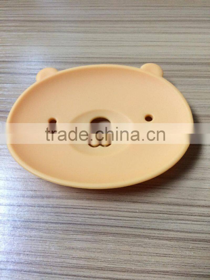 Little bear silicone round home drop the silicone soap box