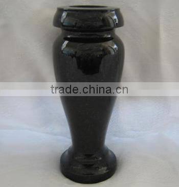 Decorative Black Stone Granite Flower Vases For Tombstones