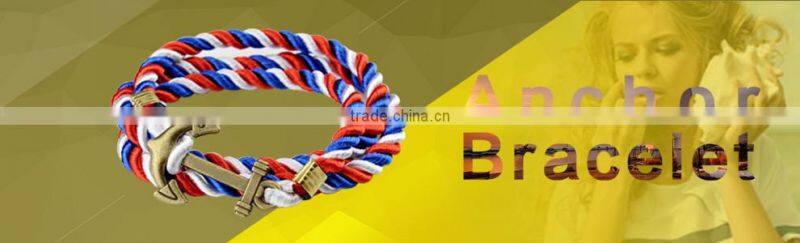 Wholesale Paracord Handmade Rope Wristband Anchor Bracelet with 2mm Rope