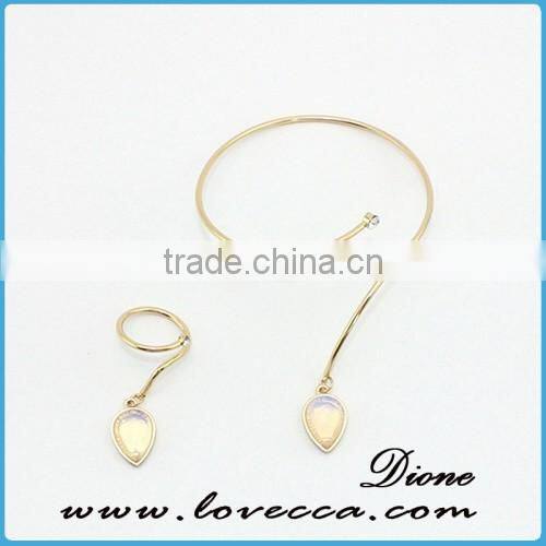 wholesale special shape wire semi-precious stone bracelet