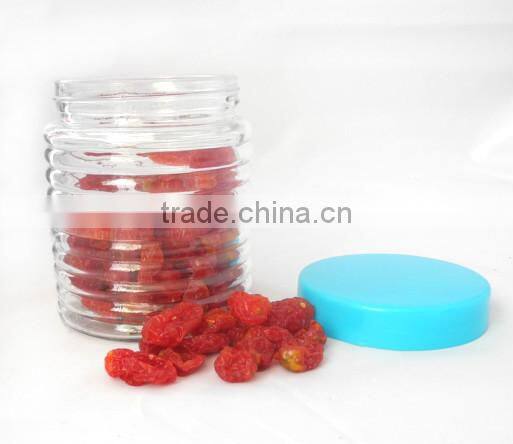 grain glass canister for food with screw top plastic lid/metal lid