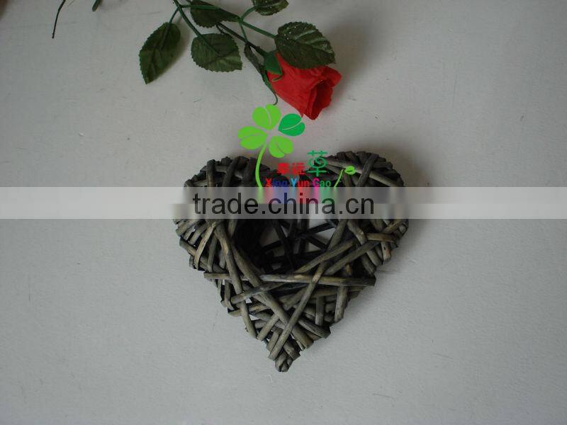 Christmas wicker hearts hanging gift pendants