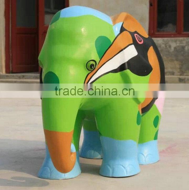 FRP display elephant sculpture