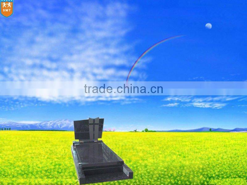 Chinese Black Granite Tombstone & Monument