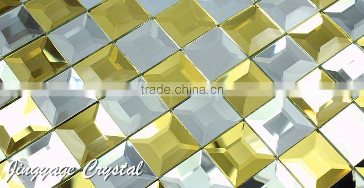 Diamond 5 surface mix color glass mosaic tile 30*30mm crystal mosaic