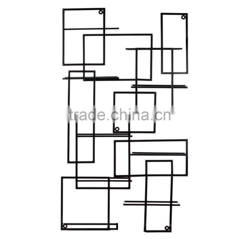 2016 Fasion wall mount bottle rack 10 bottles metal wine holder