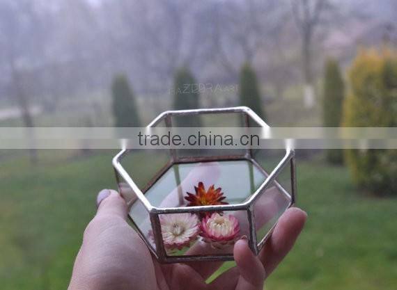 Jewelry box or rings box for wedding Glass ring Holder Little glass terrarium