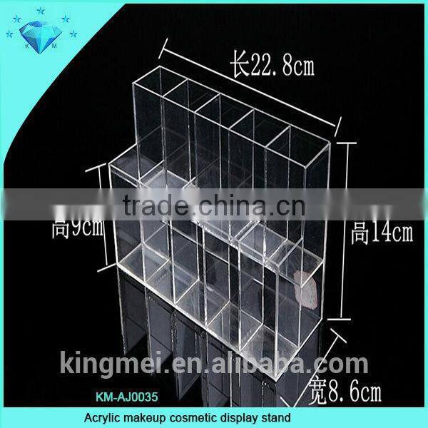 acrylic plastic tray with dividers and drawer