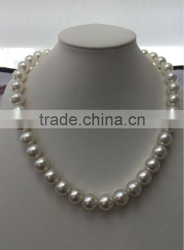 12-13mm white South Sea Pearl with 14K Gold clasp necklace