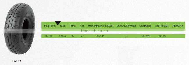 Q-137 3.00-4 Electric Scooter Tires
