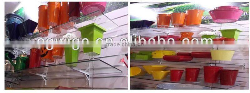 garden light green metal watering can