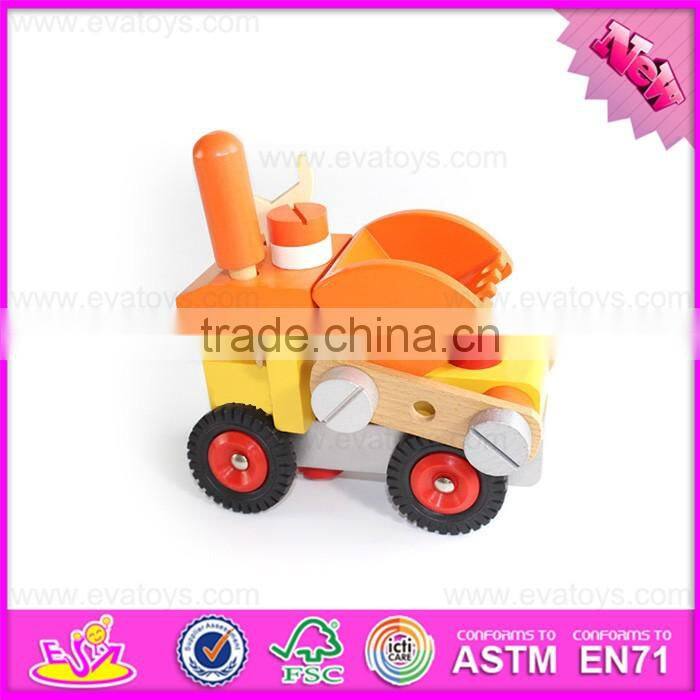 2016 new design kids diy changeable wooden nut toy W03C023