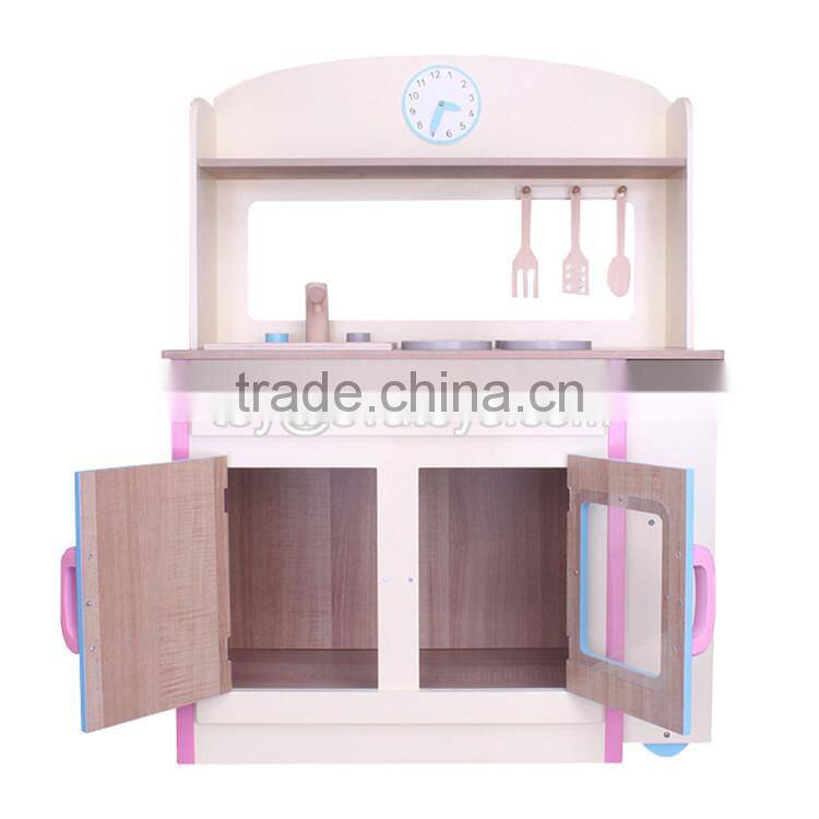 New kids play educational toys wooden baby kitchen set W10C275