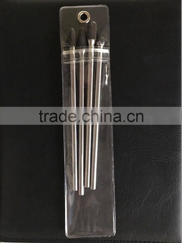4PC Long Shank Carbide Rotary Burr With Vinyl Pouch