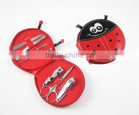 7pcs cartoon ladybird stainless steel Manicure Set/Beauty Set/Beauty Kit metal category