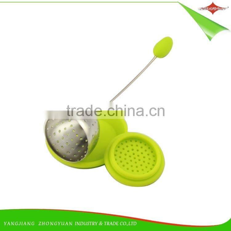 ZY-E3141 Wholesale Silicone tea infuser potted plant 100% silicone making tools with holder tea bag