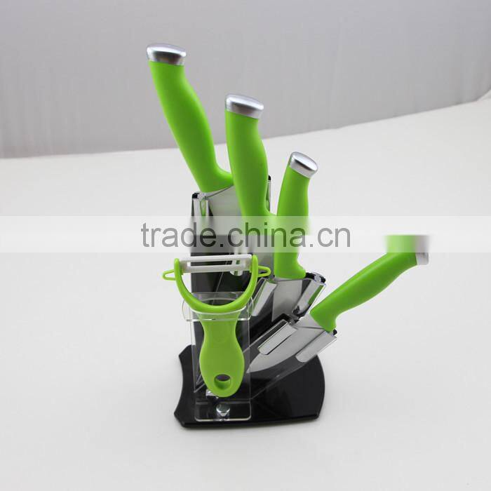 Ceramic Knives Set with Rubber Handle