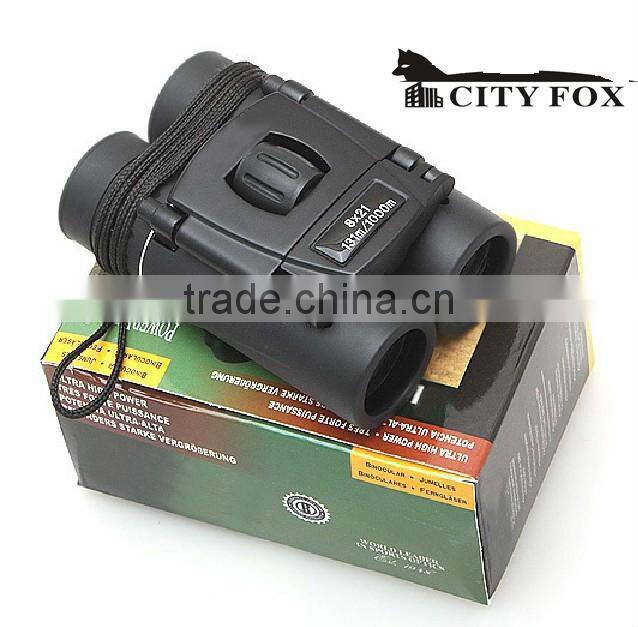 Compact 8X21mm Round Pits Pattern Optical Binoculars