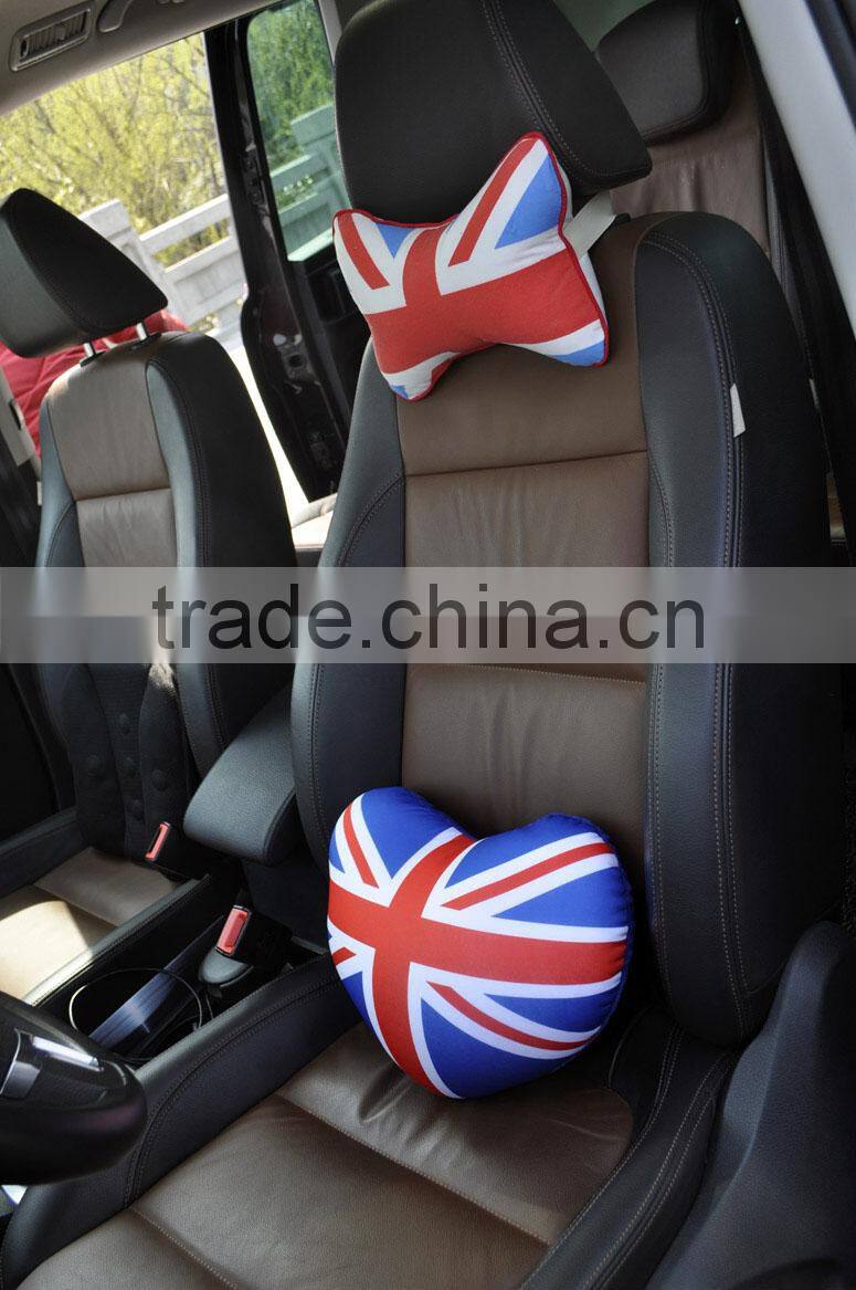 UK Flag Car Travel Bean Neck Pillow with High Quality PP Cotton