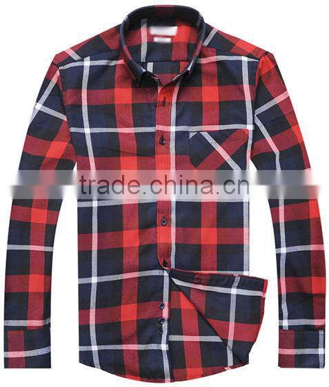 2104 new style men's spring or fall twill plaids casual shirt