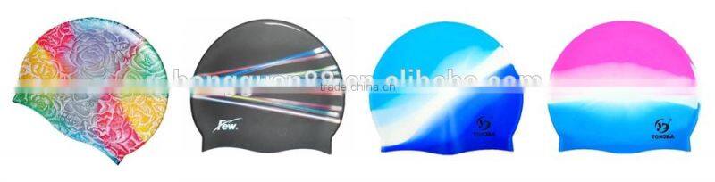 Wholesale silicone swimming cap for men with custom logo