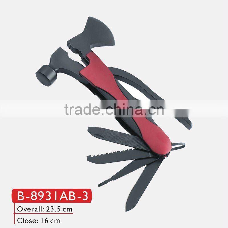 Black transform multi functioanl hatchet wrench hammer spanner screwdriver tool small hammer mill types B-8931ABT1