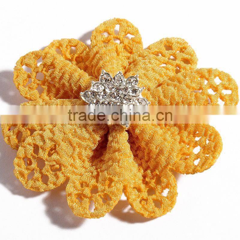 mini cute fabric flower clip for kids hair accessories