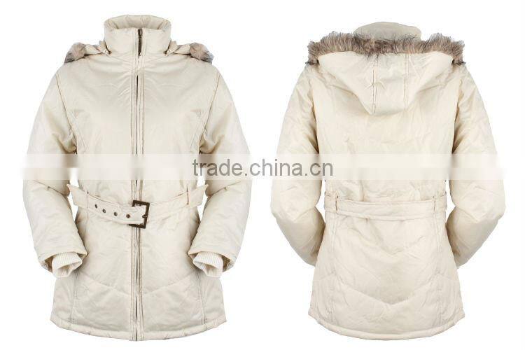 Utex Design Women Coats Women Long Winter White Coat Woman 2015