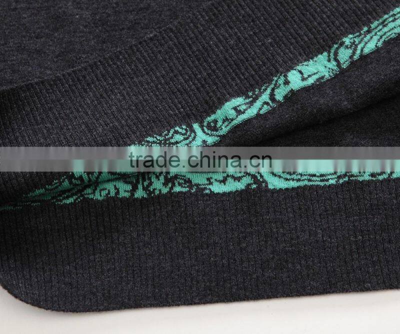 Raidy boer Men's wool sweater wiht V neck fashion print knitwear