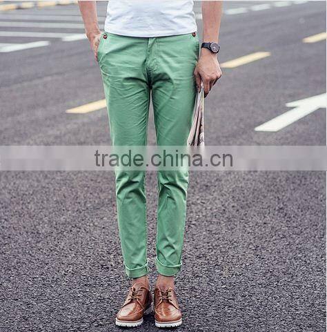 high quality fashion slim cut casual pants men wholesale new sofe cotton pants