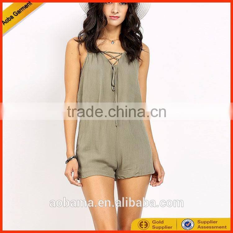 halter women nice style sommer beach style double layer romper